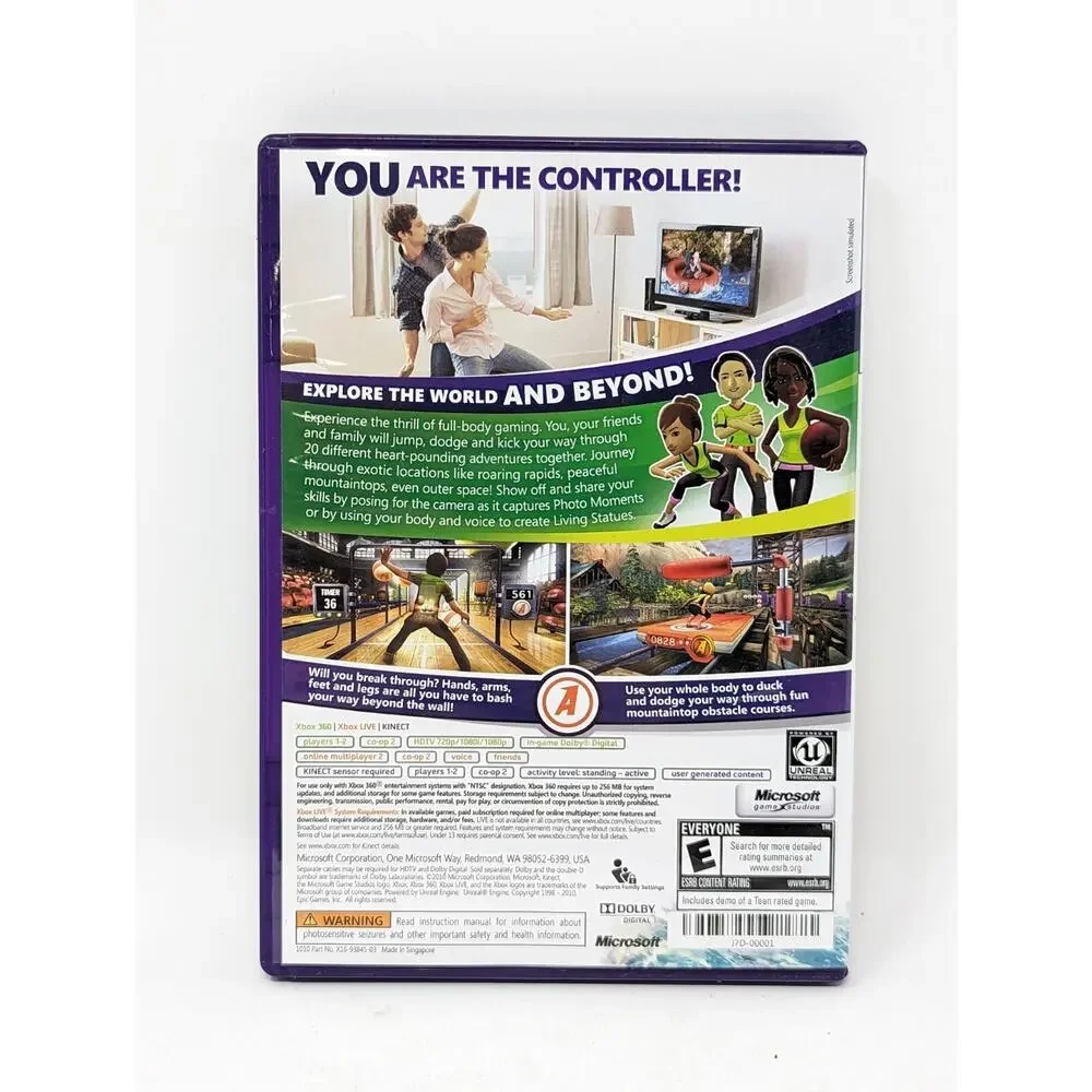 Kinect Adventures Microsoft Xbox 360 2010 Video Game Complete Manual Tested
